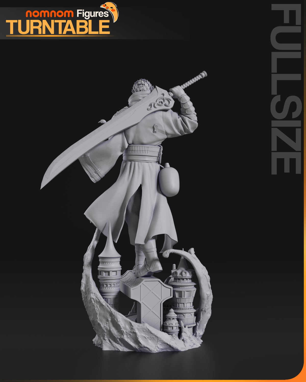 Grizzled Swordsman resin garage kit - product image by NomNom Figures