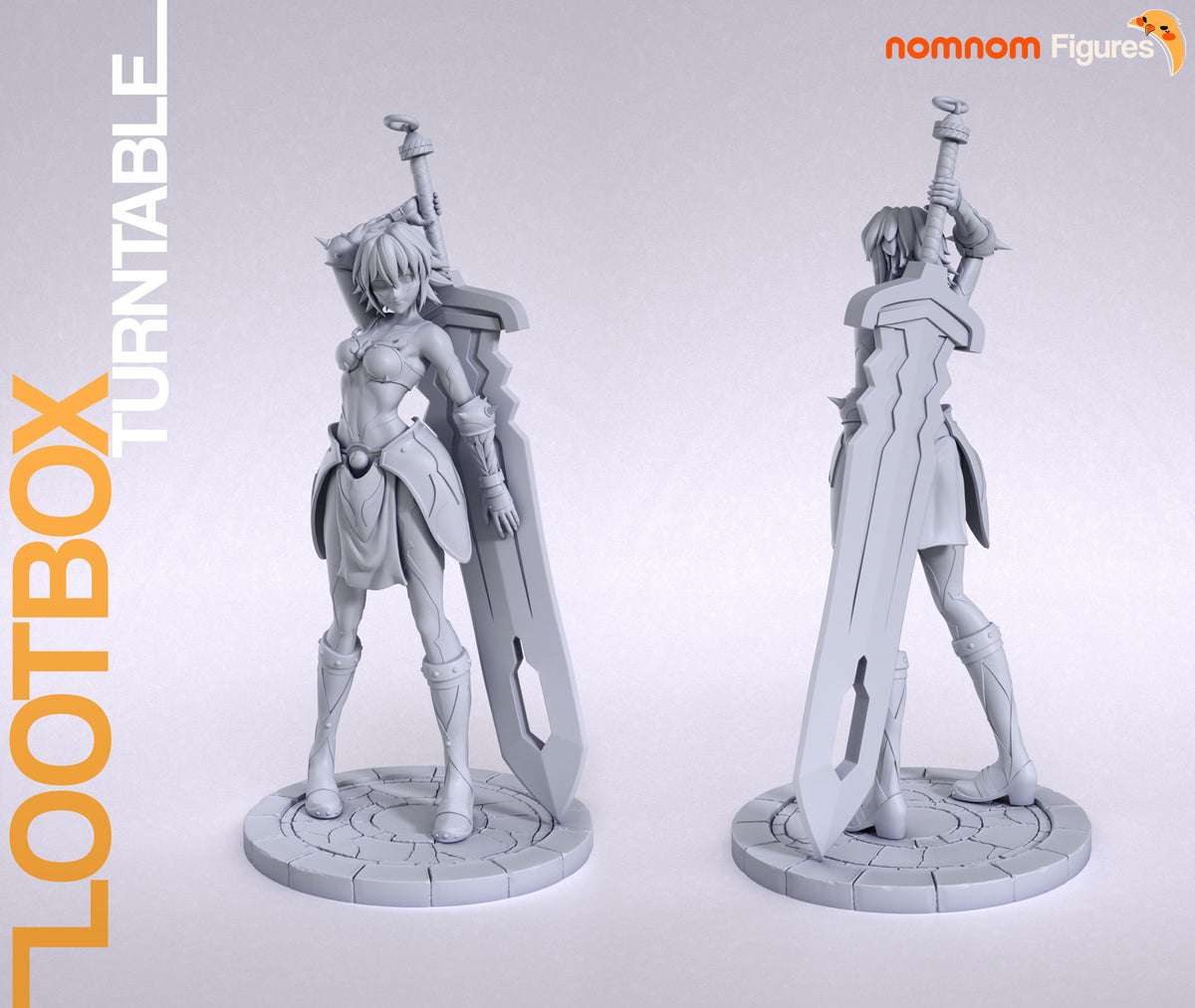 Greatsword Ganguro resin garage kit - product image by NomNom Figures
