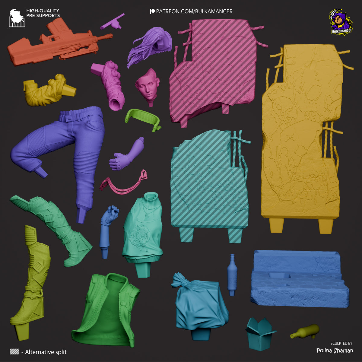 Cybernetic Fixer resin garage kit - product image by Bulkamancer Sculpts
