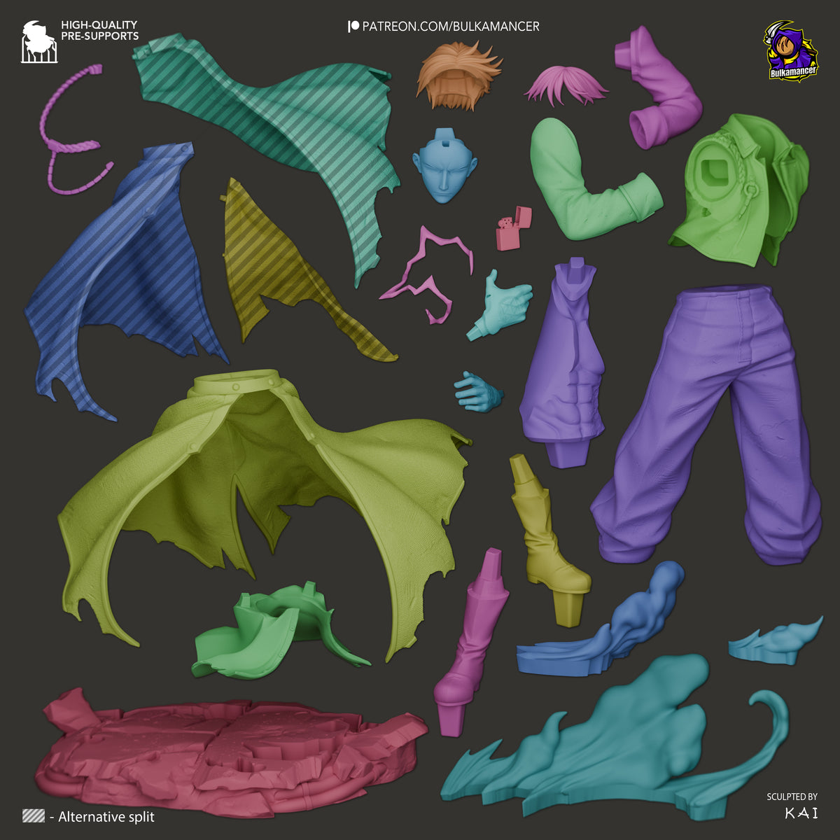 Flame General - Singed resin garage kit - product image by Bulkamancer Sculpts