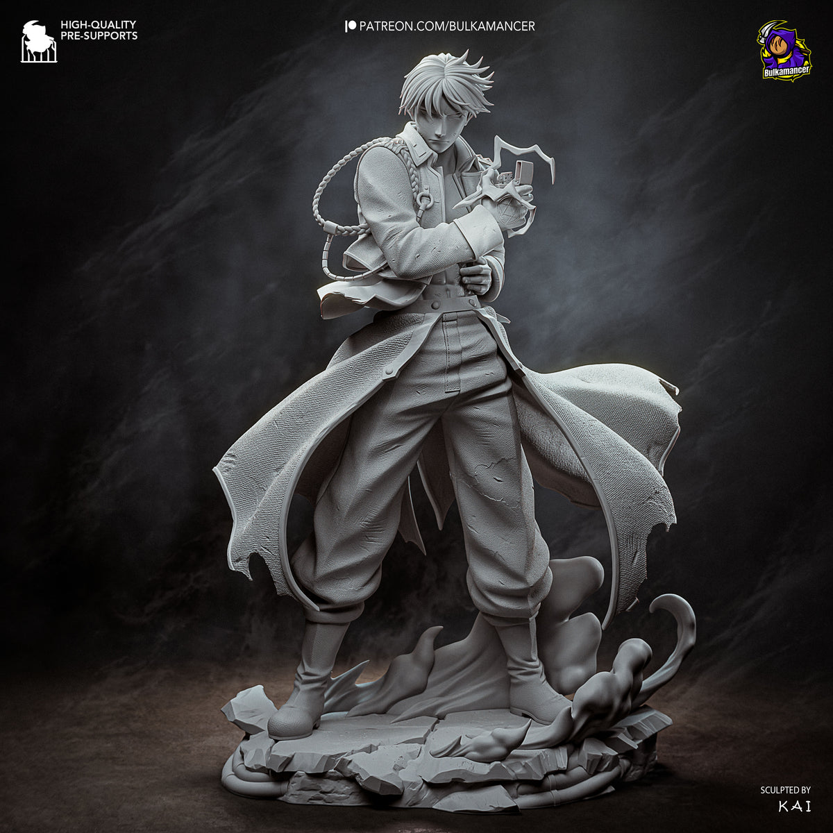 Flame General - Singed resin garage kit - product image by Bulkamancer Sculpts