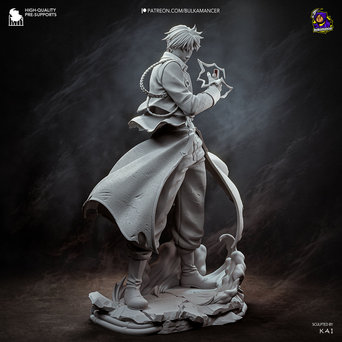 Flame General - Singed resin garage kit - product image by Bulkamancer Sculpts