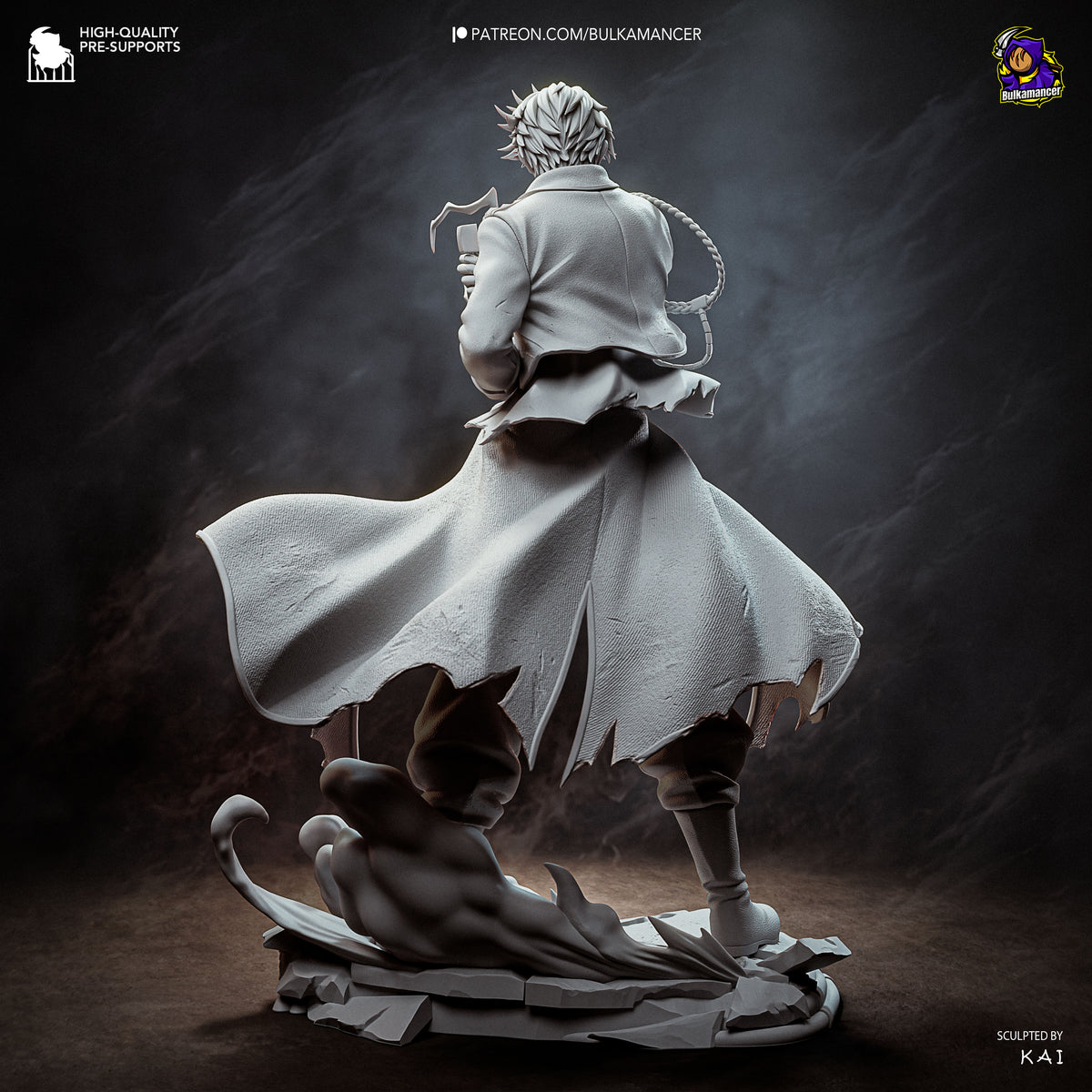 Flame General - Singed resin garage kit - product image by Bulkamancer Sculpts